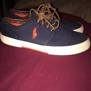 Polo canvas shoes, size 9D, blue